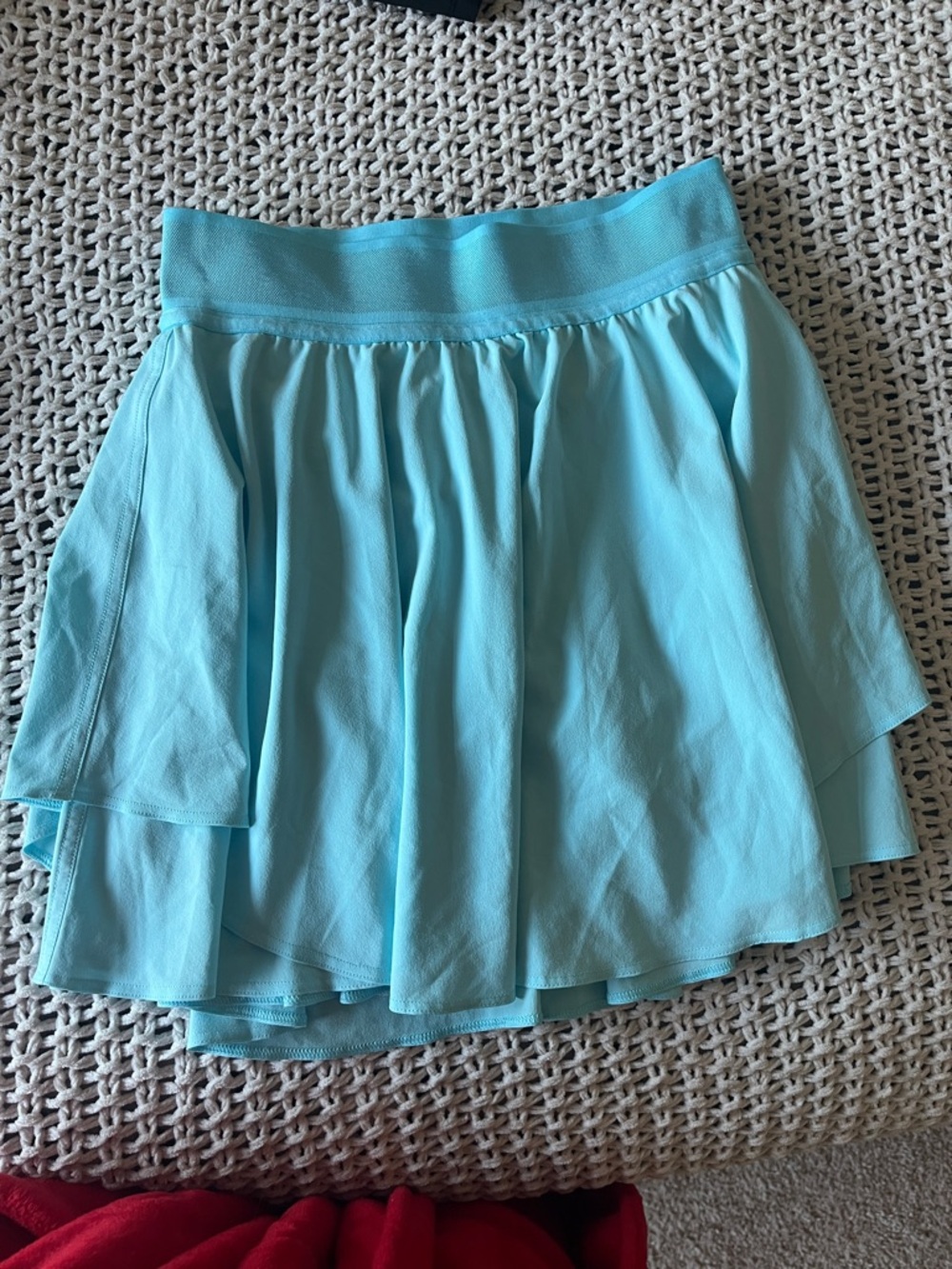 Light Blue Womens Layered Skirt